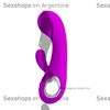 Vibrador con estimulacion clitorial y carga USB